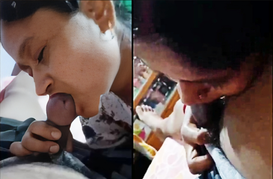 Horny Desi Indian Bhabhi Giving Blowjob