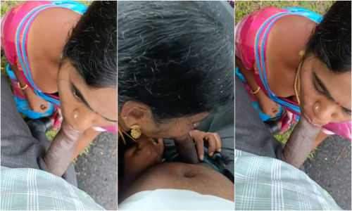 Cheater Milf Outdoor Giving Blowjob