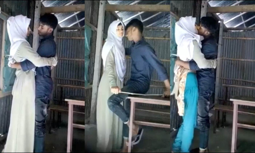 Muslim Girl with Boyfriend Kissing And Fun